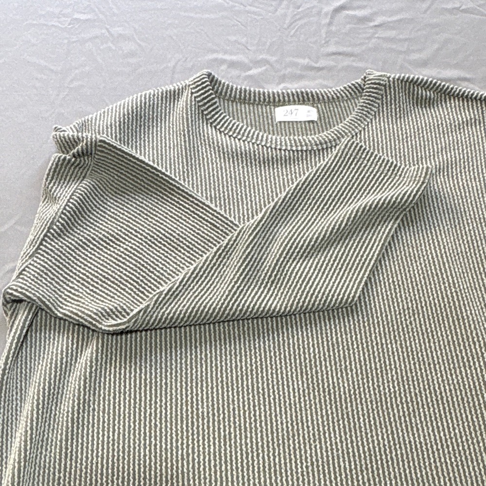 Maurices Women's 24/7 Sweater Gray/Green, Long Sleeve, Size XL